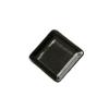 CECE&KELE Simple Ceramic Soap Dish, 2 Pcs Mini Square Round Ceramic Soap Holder, Black White Simple Jewelry Storage Tray for Bathroom Vanity Countertop Tray,Black,S view 1