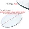 WORDFUN Round Tempered Glass, Table Top Tempered Glass Round, 1/4" Thick Tempered Polished Edge, Heavy Duty, Decorative Glass Furniture, Dining Coffee Dinner view 2