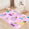 Princess Rugs for Girls Bedroom Decor Pink Girls Rugs for Living Room Pink Cute Princess Carpets Sofa Polyester Floor Mats Yoga Mats, 47" x 31" (2'5''4') view 3