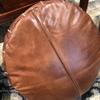 HAPPLiGNLY Pouf Ottoman Cover, Moroccan Footstool Comfort Cushion Pouffe Unstuffed Round Leather Bean Bag Chair Footrest Soft Storage Solution-Brown 58x30cm(23x12inch) view 4