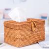 Box Stylish Tissue Holder Woven Tissue Holder Napkin Storage Cases Cloth Desktop Decoration Paper Towel Container Paper Towel Dispenser Car view 2