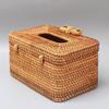 Box Stylish Tissue Holder Woven Tissue Holder Napkin Storage Cases Cloth Desktop Decoration Paper Towel Container Paper Towel Dispenser Car view 3