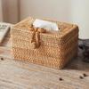 Box Stylish Tissue Holder Woven Tissue Holder Napkin Storage Cases Cloth Desktop Decoration Paper Towel Container Paper Towel Dispenser Car view 4
