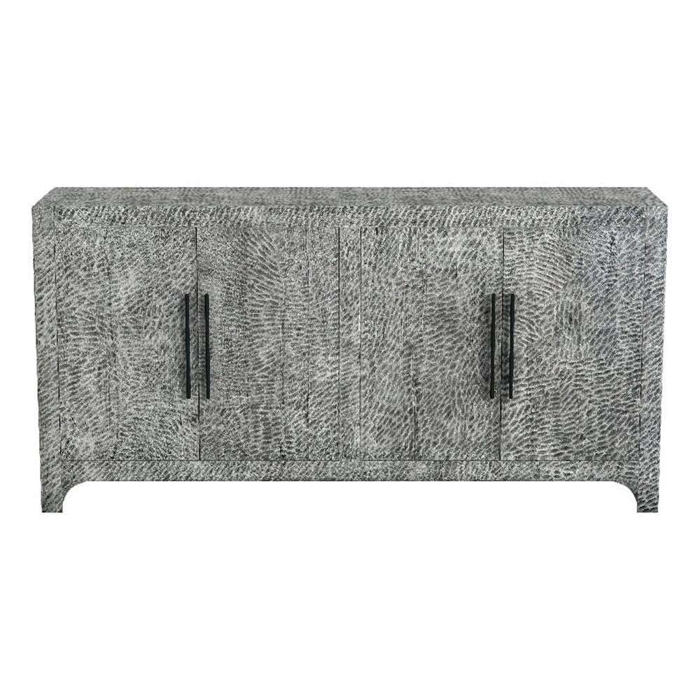 Bassett Mirror Company Clancy Server in Gray Solid Mango Wood