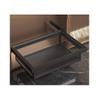 GRRICEPL Wardrobe Sliding Basket, Pull-Out Expandable Detachable Damping Mute Rail Aluminum Alloy Tempered Glass Good Visibility (Color : Black, Size : 47x56-61cm) view 1
