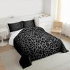 Feelyou Leopard Comforter Full Size Cheetah Print Comforter Set for Boys Girls Black Wild Animal Bedding Set Room Decor Safari Duvet Set 3Pcs Boys view 3