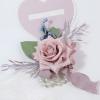 Cileruide Dusty Light Pink Wrist Corsage Boutonniere Rose Set for Wedding Bride Bridesmaid Groom Groomsmen Parents Pocket Flower Prom Homecoming Formal Dinner Father Daughter Dance (Dusty Pink Set) view 4