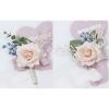 Cileruide Dusty Light Pink Wrist Corsage Boutonniere Rose Set for Wedding Bride Bridesmaid Groom Groomsmen Parents Pocket Flower Prom Homecoming Formal Dinner Father Daughter Dance (Light Pink Set) view 1