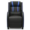 8AM Office Gaming Massage Recliner Sofa Ergonomic PU Leather Gaming Recliner Sofa with Footrest Lumber Support, Side Pouch & Remote Control for Gaming Living Room Theater (Blue) view 1