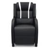 8AM Office Gaming Massage Recliner Sofa Ergonomic PU Leather Gaming Recliner Sofa with Footrest Lumber Support, Side Pouch & Remote Control for Gaming Living Room Theater (White) view 1