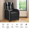8AM Office Gaming Massage Recliner Sofa Ergonomic PU Leather Gaming Recliner Sofa with Footrest Lumber Support, Side Pouch & Remote Control for Gaming Living Room Theater (White) view 2