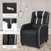 8AM Office Gaming Massage Recliner Sofa Ergonomic PU Leather Gaming Recliner Sofa with Footrest Lumber Support, Side Pouch & Remote Control for Gaming Living Room Theater (White) view 4