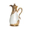 Arab Heat Preservation Kettle Home Hot Water Kettle Cold Water Kettle Glass Gallows Warm Kettle Iron Shell System Insulation Kettle (Color : Pearl White Golden, Size : 500ml) view 1