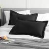 PURE ECO Pillow Shams Set of 2, Black Pillow Shams Standard 20X26 Soft Luxurious and Gorgeous 500 TC 100% Egyptian Cotton Pillow Sham 2 Piece view 2