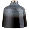 GILDE Decorative Vase Conical Flower Vase Made of Metal - Decorative Living Room Gift for Women - Colours: Grey Black Height 25 cm view 1