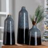 GILDE Decorative Vase Conical Flower Vase Made of Metal - Decorative Living Room Gift for Women - Colours: Grey Black Height 25 cm view 2