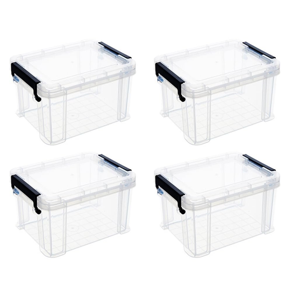 Alasum Mini Transparent Storage Boxes with Lids 3.35X2.56X1.97 Inches Stackable Plastic Containers for Home Organization Toy Storage and Small Item