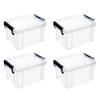 Alasum Mini Transparent Storage Boxes with Lids 3.35X2.56X1.97 Inches Stackable Plastic Containers for Home Organization Toy Storage and Small Item view 1