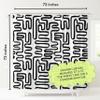Worthwhile Goods Black and White Abstract Shower Curtain  72x72 Boho Bathroom Curtain with Hand-Painted Minimalist Design, Modern Scandinavian Fabric Decor for Apartments, Dorms, or Guest Baths view 3