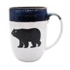 Wowser Blue Dipped Black Bear Mug, Novelty Drinkware, Rustic Kitchen Decor, 4.75 Inches view 1