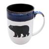 Wowser Blue Dipped Black Bear Mug, Novelty Drinkware, Rustic Kitchen Decor, 4.75 Inches view 2