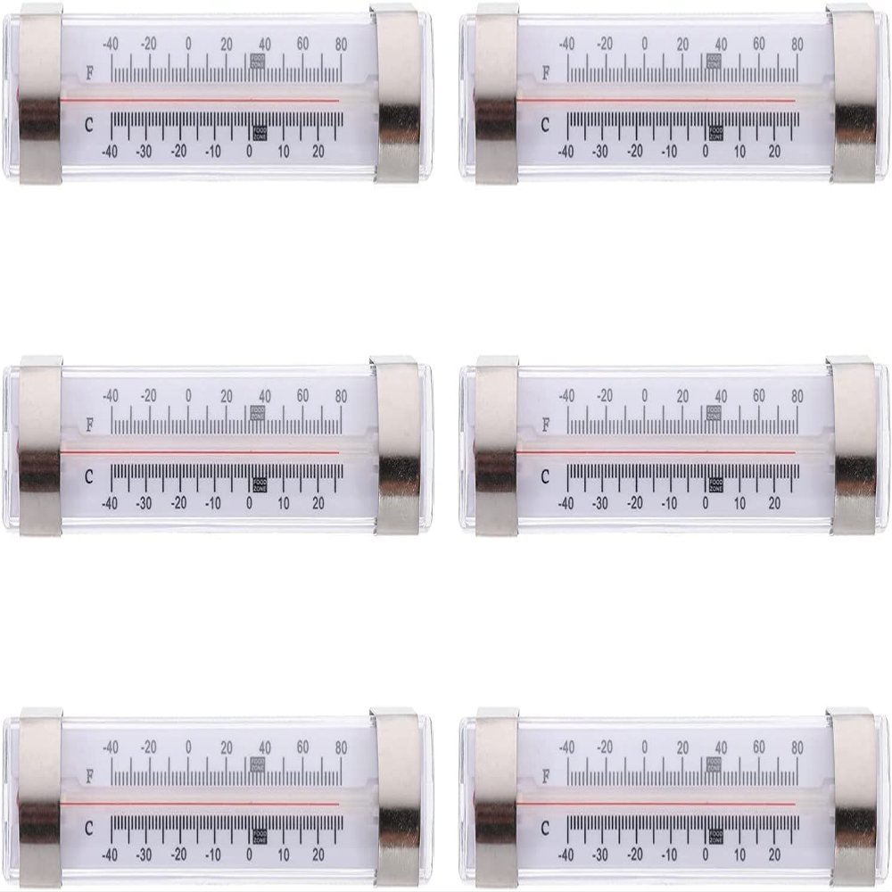 LL LLSW SHOP Refrigerator Thermometer Fridge Thermometer, Waterproof Kitchen Freezer Thermometers Cooler Thermometer, Monitoring Thermometers Refrigerator Line for Restaurant Supplies(6 Pack)