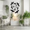 Metal Flock of Birds Wall Art, Flying Birds Wall Sign, Steel Crow Birds, Unique Living Room Wall Decor, Housewarming Gift, Interior Decoration, Home Decor (Black, 34.7 x 32" / 88 x 81 cm) view 4