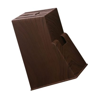 SHERCHPRY 1pc Stable Kitchen Knife Holder Imitation Grain Design Cutter Storage Rack for Scissors and Kitchenware Non-slip Base for Home Organization