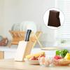 SHERCHPRY 1pc Stable Kitchen Knife Holder Imitation Grain Design Cutter Storage Rack for Scissors and Kitchenware Non-slip Base for Home Organization view 2