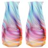 MODGY Expandable Flower Vase, Plastic Decorative Modern Foldable Printed Vases for Centerpieces for Wedding, Dining Table, Home Decor, Living Room, Bathroom, Office, Rize, 2 Pack view 1