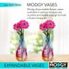 MODGY Expandable Flower Vase, Plastic Decorative Modern Foldable Printed Vases for Centerpieces for Wedding, Dining Table, Home Decor, Living Room, Bathroom, Office, Rize, 2 Pack view 2