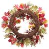SilksAreForever 26" Artificial Berry, Rosehip & Pine Wreath -Burgundy/Brown (Pack of 2) view 2