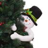 Plush Santa Claus Snowman Topper Hugging Tree Topper for Christmas Tree Decoration (A) view 1