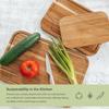 KitchenEdge Premium Acacia Wood Cutting Board Set of 3, Juice Groove and Non-Slip Feet, Thick Wood Trays for cheese, vegetables, meat, fruit, Heavy Duty Construction, Pre Oiled (9x6, 12x8, 15x10 inch) view 4