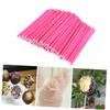 OKUMEYR 100pcs Paper Lollipop Sticks Food-grade Candy Sticks for Crafts and Birthday Parties Rosy for Creative Treats view 1
