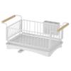 Dish Drying Rack Drainboard Set, Wine Glass Holder and Utensil Holder, Dish Drainers for Kitchen Counter, Large Stainless Steel Dish Racks with Drainage and Wooden Handle view 1