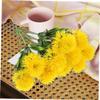 Parliky 15pcs Lifelike Dandelion Faux Flowers for Home Decor Elegant Artificial Dandelion Adornments for Wedding and Party Arrangements Yellow Simulated Flower Props view 3