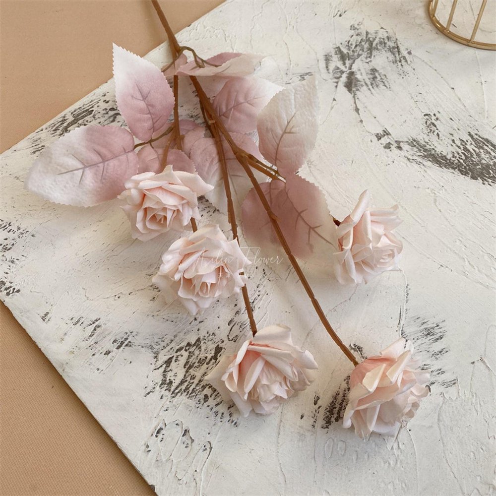 ECLAYA Baixi Rose, Artificial Flower, Rose Silk Flower, Wedding Flower Arrangement Pink