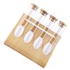1set Coffee Beans Display Rack with Clear Glass Bottles and Test Tube Storage Stylish Organization for Tea and Beans Home and Kitchen Clear Tube Glass Bottle view 1