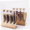 1set Coffee Beans Display Rack with Clear Glass Bottles and Test Tube Storage Stylish Organization for Tea and Beans Home and Kitchen Clear Tube Glass Bottle view 2
