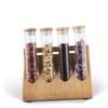 1set Coffee Beans Display Rack with Clear Glass Bottles and Test Tube Storage Stylish Organization for Tea and Beans Home and Kitchen Clear Tube Glass Bottle view 3