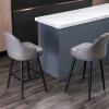AYQEHYO Bar Height Bar Stool 2-Piece Set PU Leather Modern Counter Height Kitchen Stool Height Bar Stool Dining Chair Armrests Living Room/Coffee Shop/Restaurant (H: 25.5/29.5in) view 3