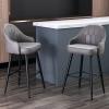 AYQEHYO Bar Height Bar Stool 2-Piece Set PU Leather Modern Counter Height Kitchen Stool Height Bar Stool Dining Chair Armrests Living Room/Coffee Shop/Restaurant (H: 25.5/29.5in) view 4