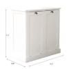 Goujxcy Tilt-Out Laundry Sorter Cabinet with Two-Compartment, Double Tilt Out Bathroom Storage Organizer Bathroom Hamper, White view 2