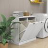 Goujxcy Tilt-Out Laundry Sorter Cabinet with Two-Compartment, Double Tilt Out Bathroom Storage Organizer Bathroom Hamper, White view 4