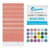 cabanana Turkish Beach Towel Oversized - 40"x70" Quick Dry Sand Free Thin Beach Towels for Adults,Extra Large Cotton Lightweigh Travel Towel for Beach Accessories (Coral) view 1