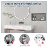 Arausk Shower Niche No Tile Needed, Gunmetal Gray 24" X 12" Recessed Wall Niche, No Water Residue WallMounted Niche for Bathroom Storage, Brushed Nickel view 3