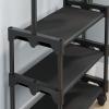AZHANGYB Clothes Rack with Shoe Shelves, Heavy Duty Clothing Rack, Industrial Pipe Style Rolling Garment Rack with Shelf, for Bedroom, Laundry Room (B) view 3