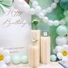 AHUAWA Cylinder Stands for Party 3Pcs Round Pedestal Stand Foldable Cardboard Columns Cylinder Tables for Parties Baby Shower Birthday Wedding Pillars Display Decoration view 1
