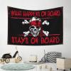 CakJuice Sports Bar Decor Pirate What Happens On Board Tapestry Wall Tapestry College Hanging Wall Decor (Size : 100X150CM) view 3